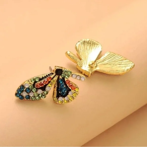 Butterfly Crystal Earrings - Picture 4 of 5